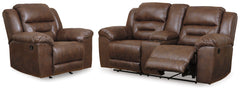 Best Furniture Outlet - Ashley Furniture - Stoneland Reclining Loveseat and Recliner - Reclining Loveseat and Recliner - 39904U5