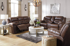 Best Furniture Outlet - Ashley Furniture - Stoneland Power Reclining Sofa, Loveseat and Recliner - Power Reclining Sofa, Loveseat and Recliner / Chocolate - 39904U3