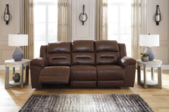 Best Furniture Outlet - Ashley Furniture - Stoneland Living Room - Reclining Sofa / Chocolate - 3990488