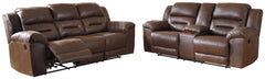 Best Furniture Outlet - Ashley Furniture - Stoneland Reclining Sofa and Loveseat - Reclining Sofa and Loveseat / Chocolate - 39904U1