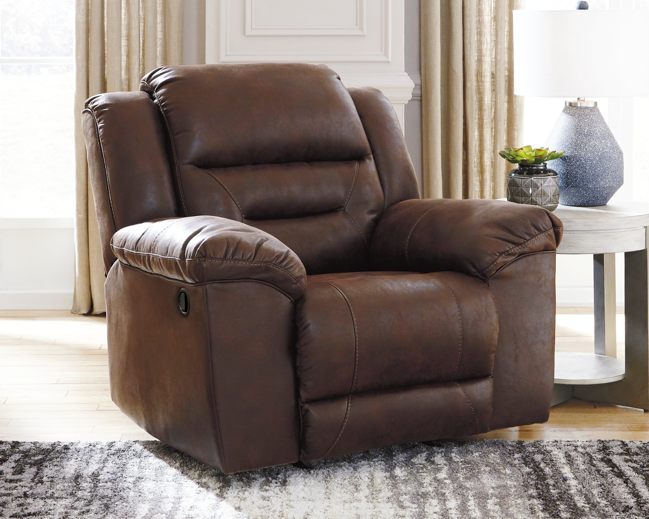 Best Furniture Outlet - Ashley Furniture - Stoneland Living Room - Rocker Recliner / Chocolate - 3990425