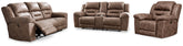 Best Furniture Outlet - Ashley Furniture - Stoneland Power Reclining Sofa, Loveseat and Recliner - Power Reclining Sofa, Loveseat and Recliner - 39905U5