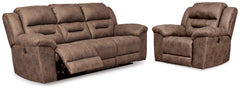 Best Furniture Outlet - Ashley Furniture - Stoneland Power Reclining Sofa and Power Recliner - Power Reclining Sofa and Power Recliner - 39905U10