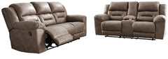 Best Furniture Outlet - Ashley Furniture - Stoneland Reclining Sofa and Loveseat - Reclining Sofa and Loveseat - 39905U1