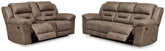 Best Furniture Outlet - Ashley Furniture - Stoneland Reclining Sofa and Power Reclining Loveseat - Reclining Sofa and Power Reclining Loveseat - 39905U4