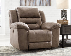 Best Furniture Outlet - Ashley Furniture - Stoneland Living Room - Power Rocker Recliner / Fossil - 3990598