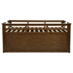 Carlsbad Wood Twin Captains Bed With Trundle Medium Brown