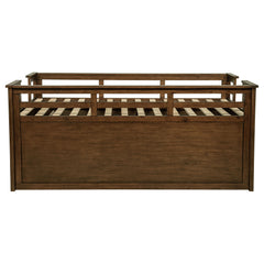 Carlsbad Wood Twin Captains Bed With Trundle Medium Brown