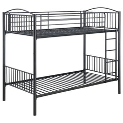 Best Furniture Outlet - Coaster - Anson Twin Over Twin Bunk Bed Gunmetal - 400739T