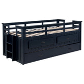 Best Furniture Outlet - Coaster - Carlsbad Wood Twin Captains Bed With Trundle Navy Blue - 401980T