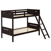 Best Furniture Outlet - Coaster - Littleton Wood Twin Over Twin Bunk Bed Espresso - 405051BRN