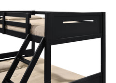 Littleton Wood Twin Over Full Bunk Bed Black