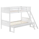 Best Furniture Outlet - Coaster - Littleton Wood Twin Over Full Bunk Bed White - 405052WHT