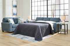 Best Furniture Outlet - Ashley Furniture - Cashton Living Room - Queen Sofa Sleeper / Blue - 4060539