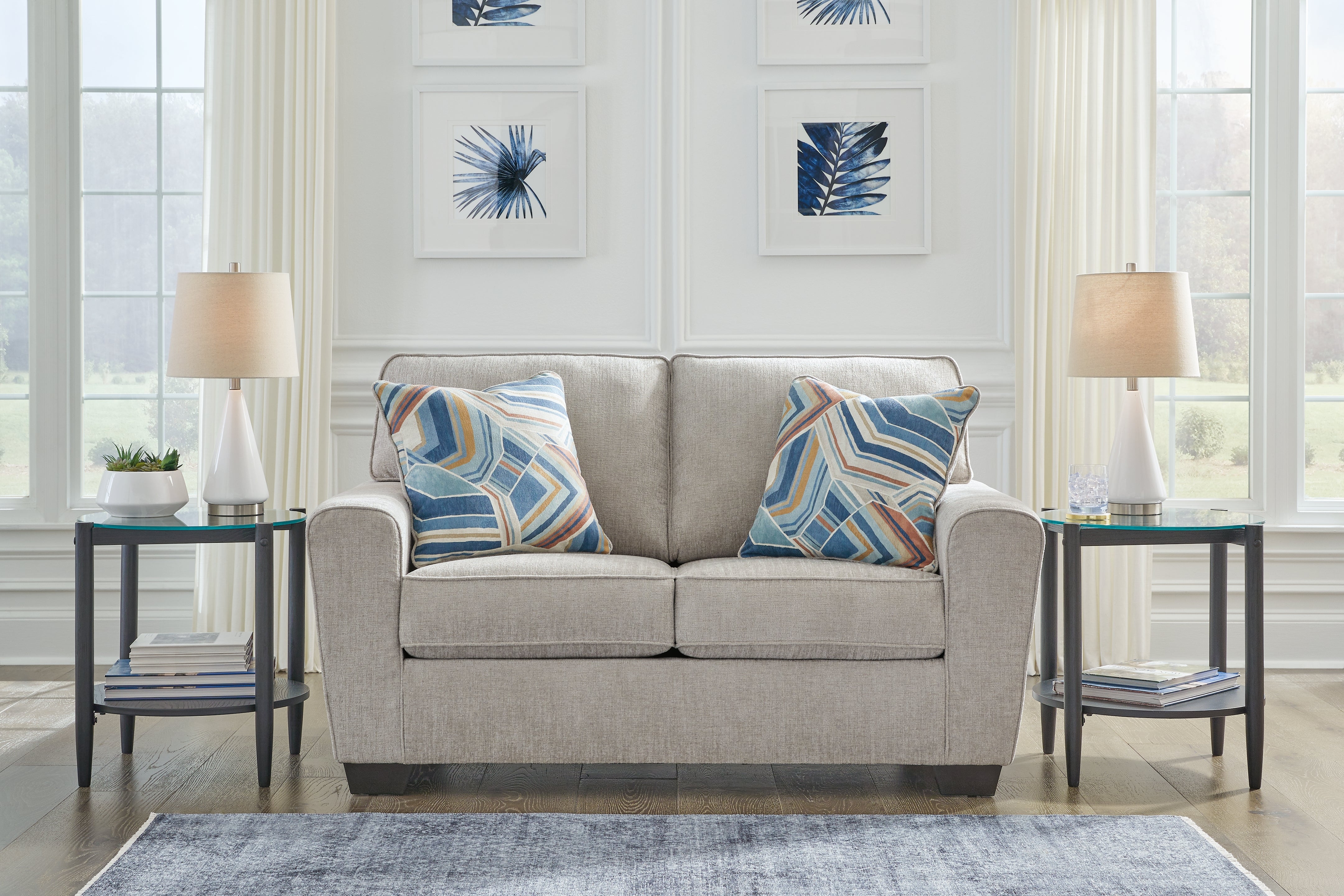 Best Furniture Outlet - Ashley Furniture - Cashton Living Room - Loveseat / Ice - 4060635