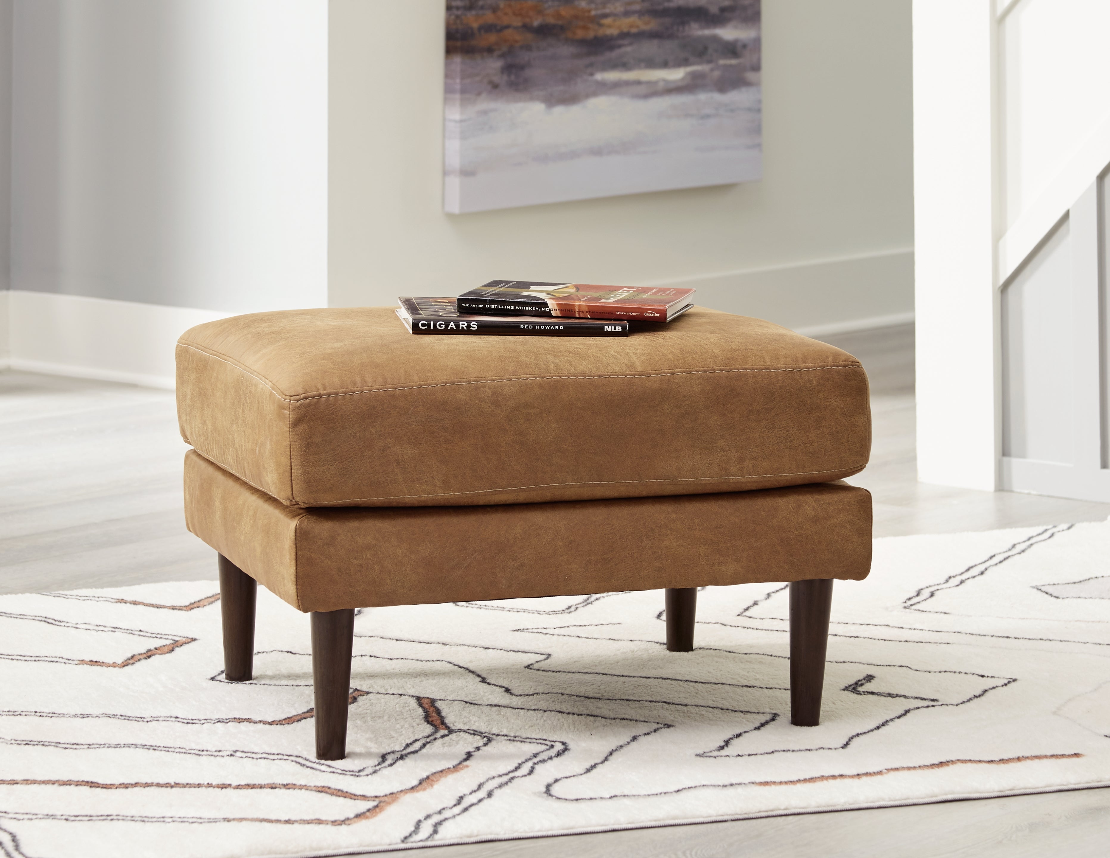 Best Furniture Outlet - Ashley Furniture - Telora Living Room - Ottoman / Caramel - 4100214
