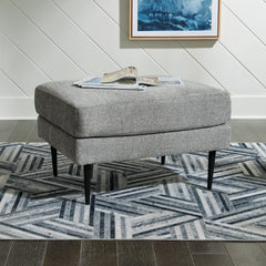 Best Furniture Outlet - Ashley Furniture - Hazela Living Room - Ottoman / Charcoal - 4110214