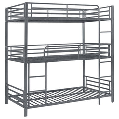 Best Furniture Outlet - Coaster - Maynard Metal Twin Triple Bunk Bed Gunmetal - 422670