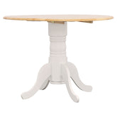 Best Furniture Outlet - Coaster - Allison Round 40-inch Drop Leaf Extension Dining Table White - 4241
