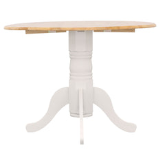 Allison Round 40-inch Drop Leaf Extension Dining Table White