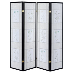 Catabella 4-Panel Room Divider Folding Shoji Screen Floral