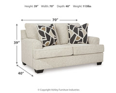 Heartcort Sofa, Loveseat, Oversized Chair and Ottoman