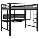 Best Furniture Outlet - Coaster - Avalon Full Workstation Loft Bed Black - 460023