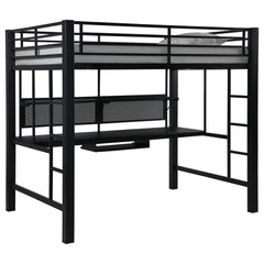 Best Furniture Outlet - Coaster - Avalon Full Workstation Loft Bed Black - 460023
