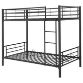 Best Furniture Outlet - Coaster - Hayward Metal Twin Over Twin Bunk Bed Black - 460072B