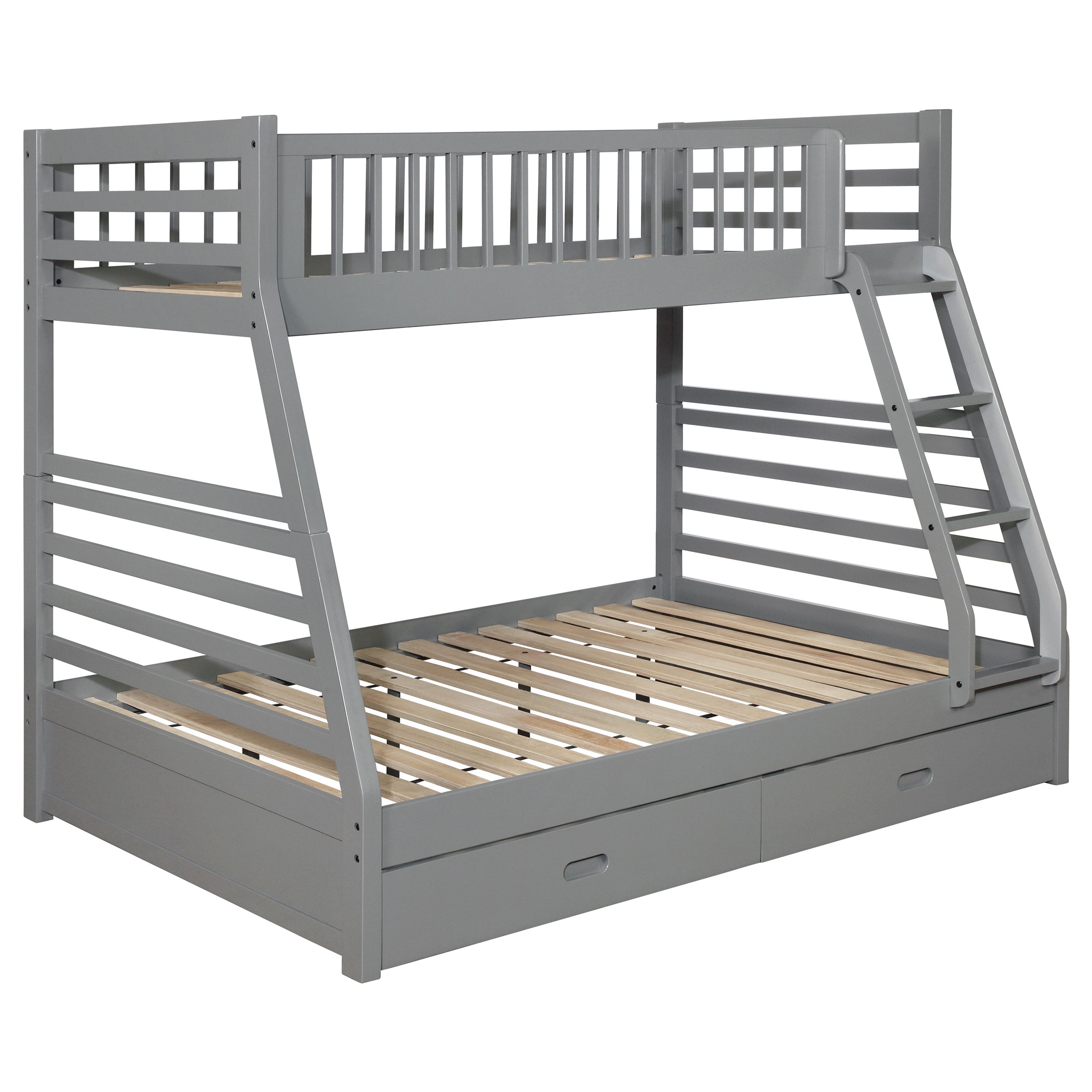 Best Furniture Outlet - Coaster - Ashton 2-drawer Wood Twin Over Full Bunk Bed Grey - 460182