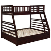 Best Furniture Outlet - Coaster - Ashton 2-drawer Wood Twin Over Full Bunk Bed Cappuccino - 460184