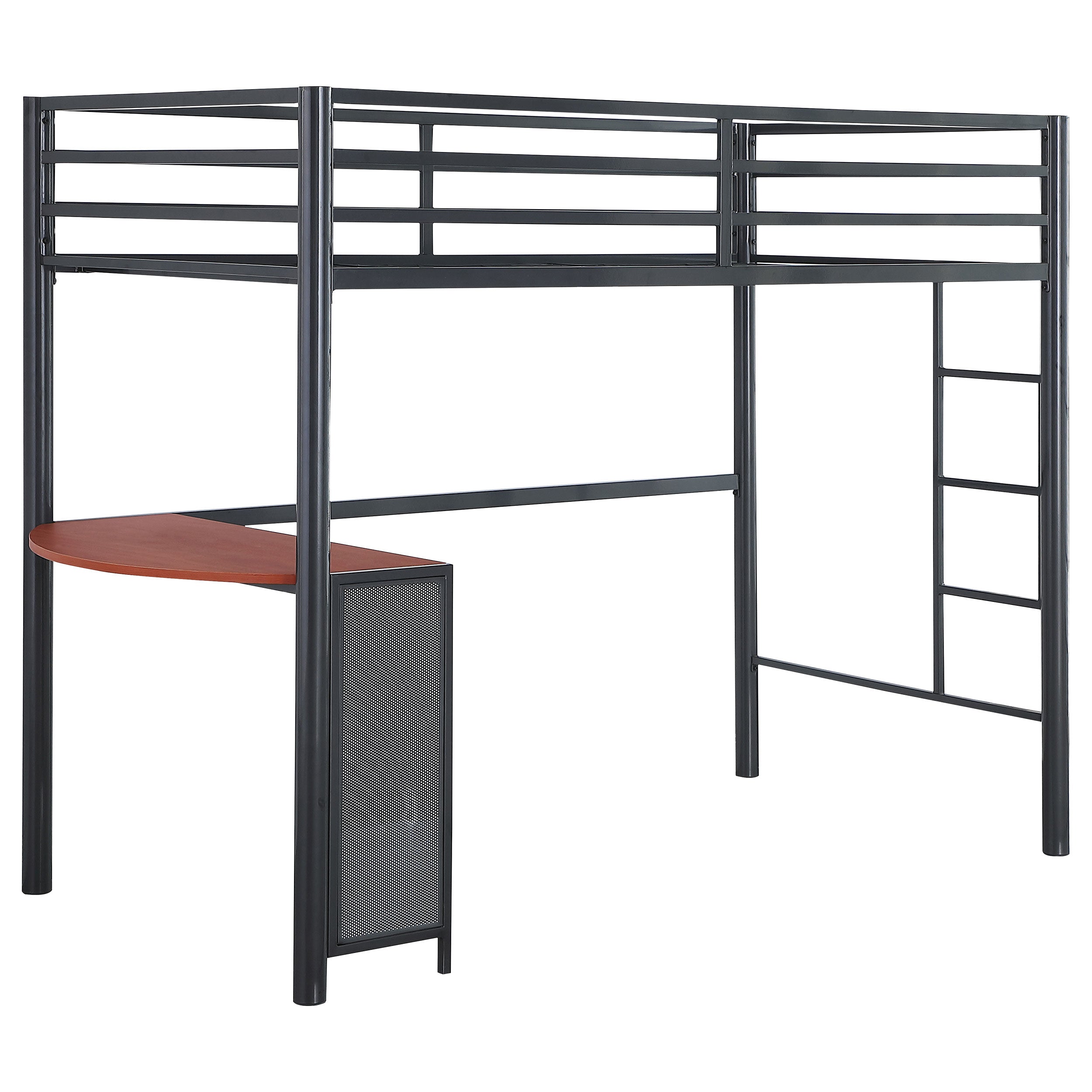 Best Furniture Outlet - Coaster - Fisher Twin Workstation Loft Bed Gunmetal - 460229