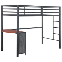 Best Furniture Outlet - Coaster - Fisher Twin Workstation Loft Bed Gunmetal - 460229