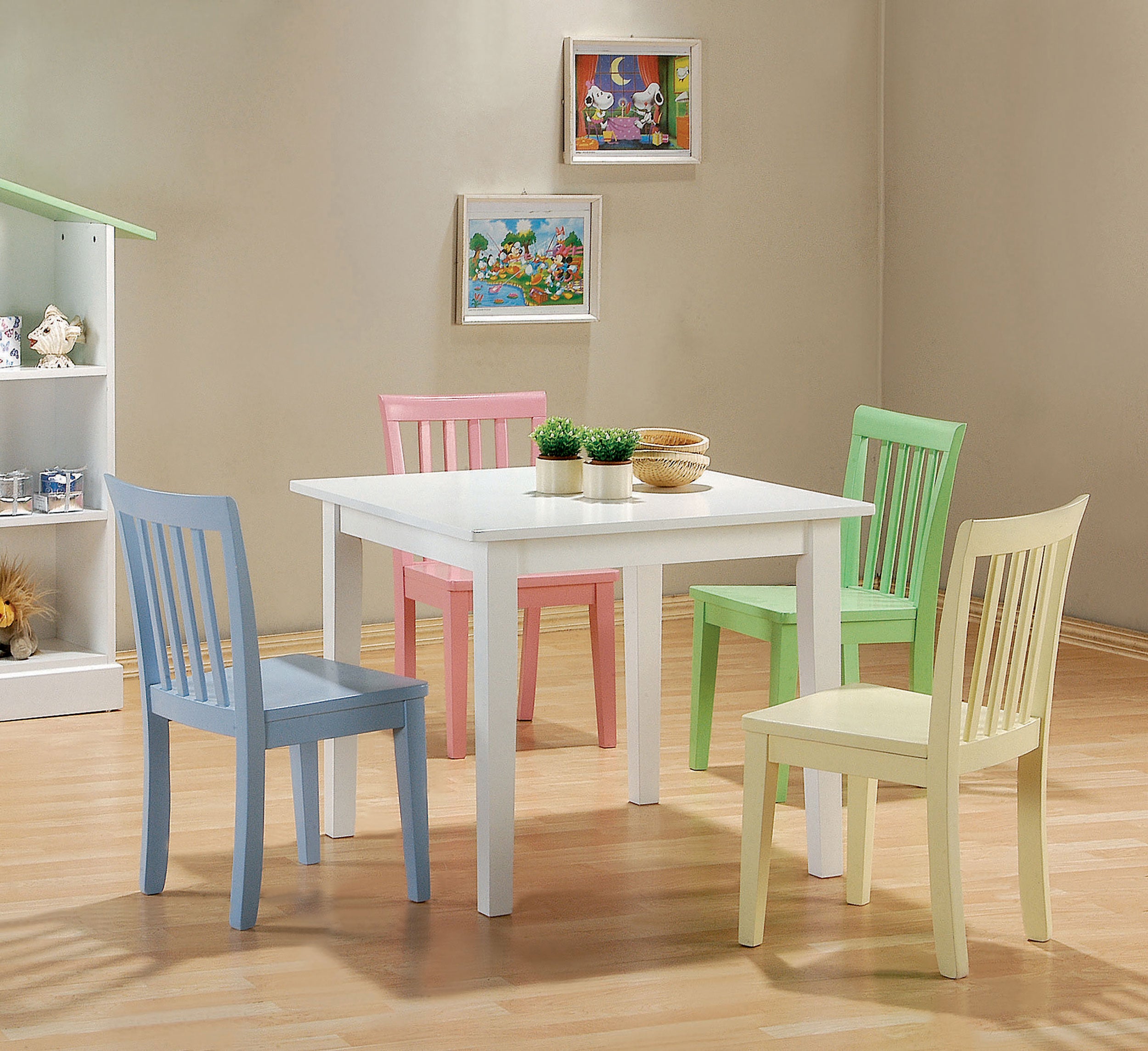 Best Furniture Outlet - Coaster - Rory 5-piece Kids Table and Chairs Set Multi Color - 460235