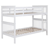 Best Furniture Outlet - Coaster - Chapman Wood Twin Over Twin Bunk Bed White - 460244N