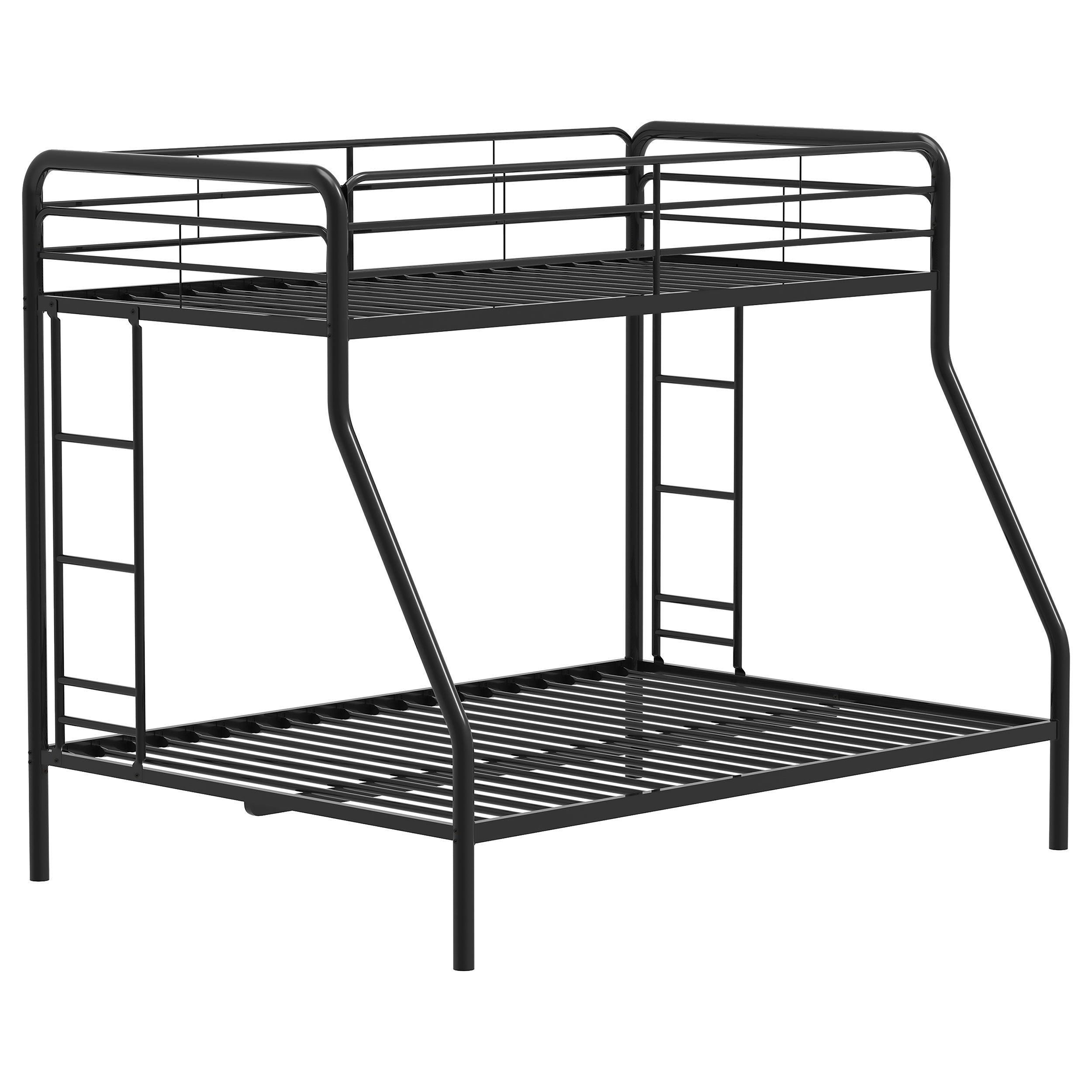 Best Furniture Outlet - Coaster - Carson Metal Twin Over Full Bunk Bed Glossy Black - 460340BLK