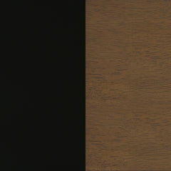 Morris Twin Over Twin Wood Bunk Bed Black and Walnut