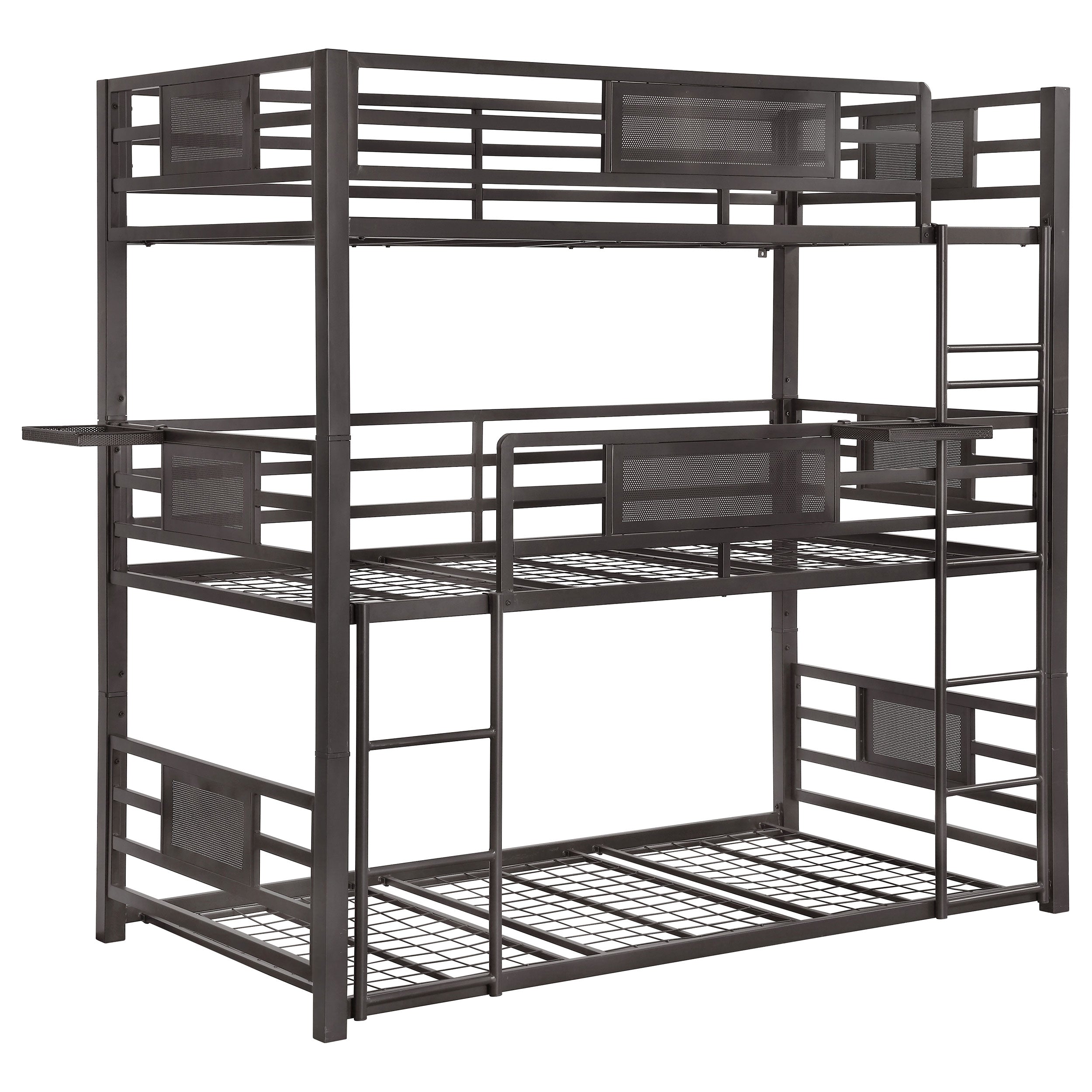 Best Furniture Outlet - Coaster - Rogen Metal Twin Triple Bunk Bed Dark Bronze - 460394T