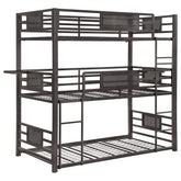 Best Furniture Outlet - Coaster - Rogen Metal Twin Triple Bunk Bed Dark Bronze - 460394T