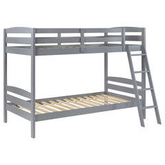 Best Furniture Outlet - Coaster - Rhea Wood Twin Over Twin Bunk Bed Grey - 460563T