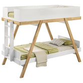 Best Furniture Outlet - Coaster - Frankie Twin Over Twin Bunk Bed with 7-inch Mattresses White - 460570T-SM