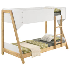 Best Furniture Outlet - Coaster - Frankie Twin Over Twin Bunk Bed with 7-inch Mattresses White - 460570T-SM