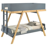 Best Furniture Outlet - Coaster - Frankie Twin Over Twin Bunk Bed with 7-inch Mattresses Blue - 460572T-SM