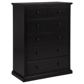 Best Furniture Outlet - Coaster - Sumerlin 6-drawer Bedroom Chest of Drawers Black - 460595BLK