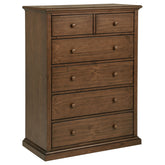 Best Furniture Outlet - Coaster - Sumerlin 6-drawer Bedroom Chest of Drawers Medium Brown - 460595WAL