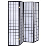 Best Furniture Outlet - Coaster - Roberto 4-Panel Room Divider Folding Shoji Screen Black - 4624