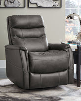 Best Furniture Outlet - Ashley Furniture - Riptyme Living Room - Swivel Glider Recliner / Quarry - 4640261