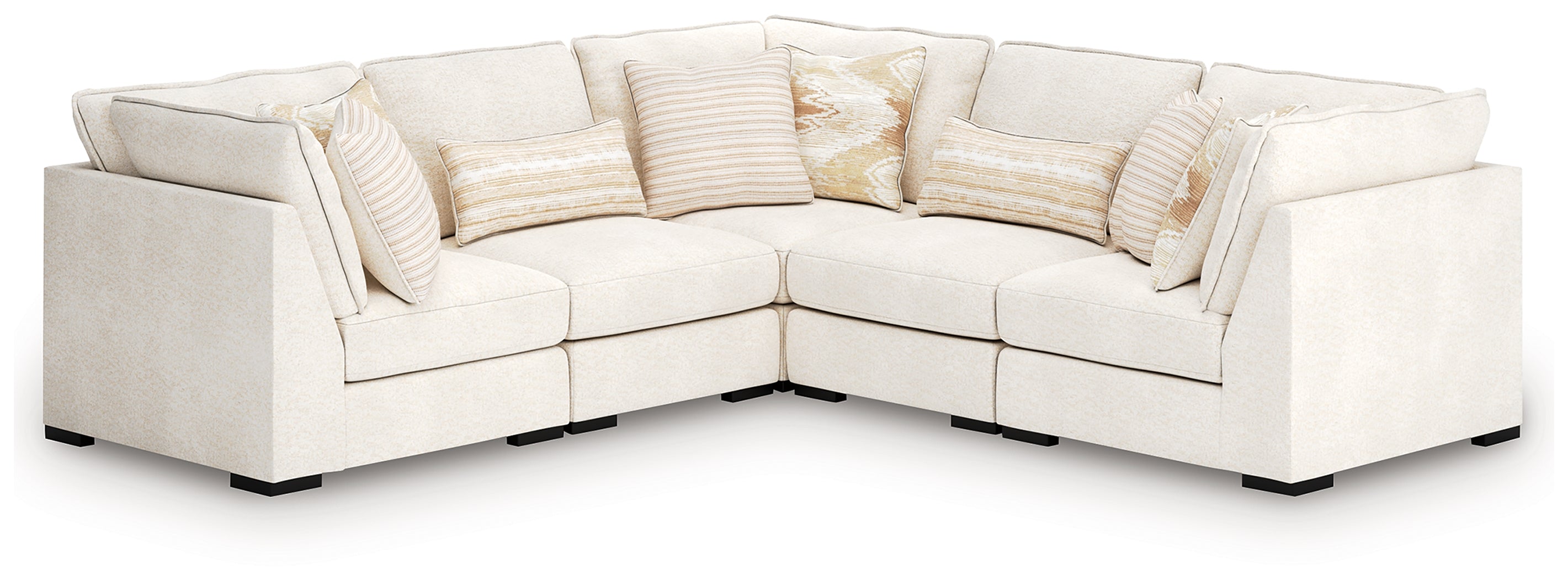 Best Furniture Outlet - Ashley Furniture - Donelson Creek Sectional - 5-Piece Sectional / Vanilla - 48002S1