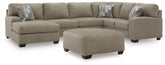 Best Furniture Outlet - Ashley Furniture - Newellen 3-Piece Sectional and Oversized Ottoman - 3-Piece Sectional and Oversized Ottoman - 48404U1