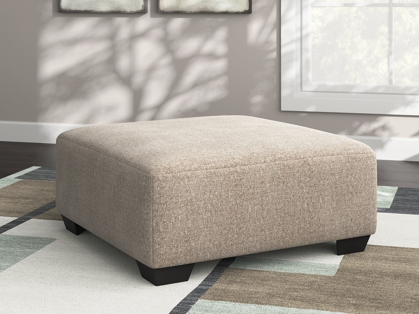 Best Furniture Outlet - Ashley Furniture - Newellen Living Room - Oversized Accent Ottoman / Hemp - 4840408